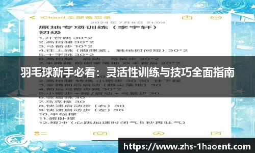 羽毛球新手必看：灵活性训练与技巧全面指南